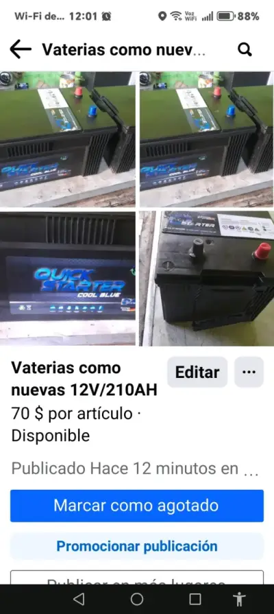 Batería Quick Starter 12V/210AH - miniatura 1