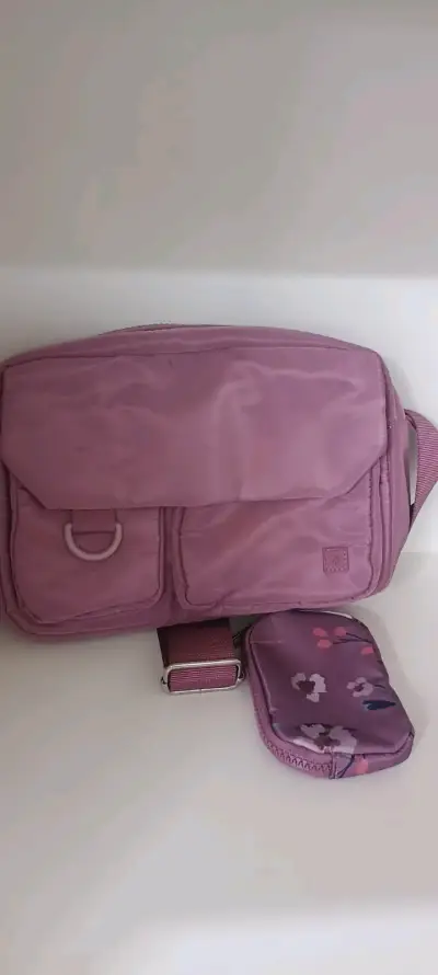 Bandolera rosada con accesorio - miniatura 1