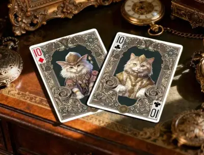 Gatos mágicos - Barajas naipe inglés especiales - miniatura 5