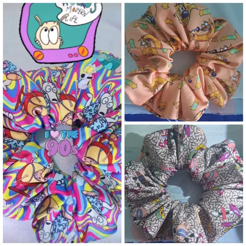 Colección de scrunchies noventeros - 1