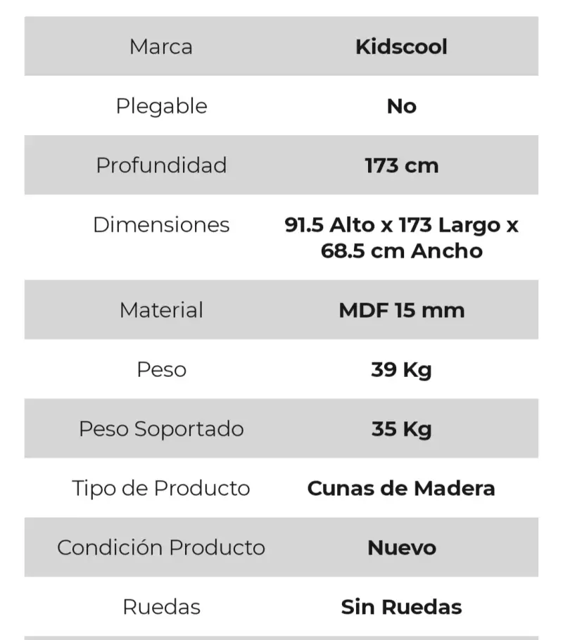 Cuna de madera blanca - 5