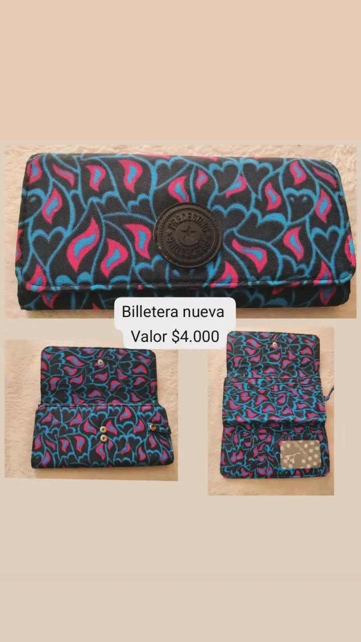 Billetera estampada colores vivos