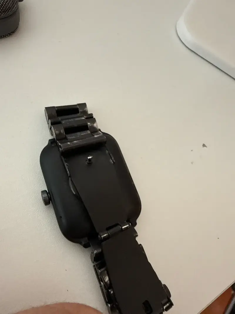 Reloj inteligente negro metálico - 2