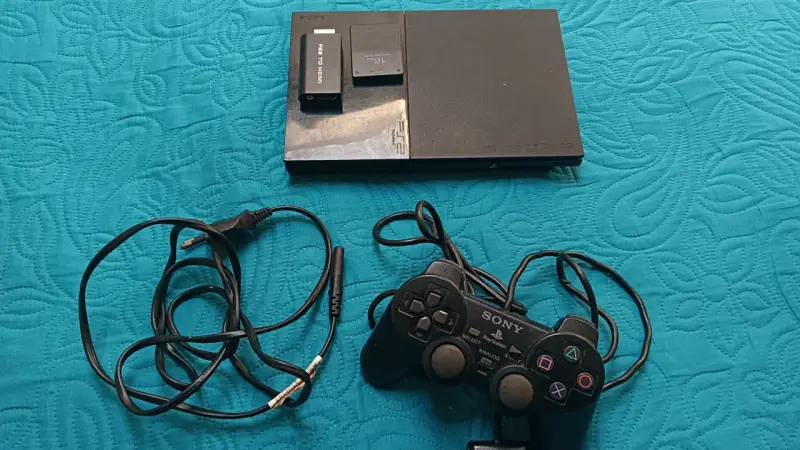 PlayStation 2 Slim + control original + juegos - 1