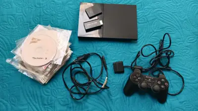 PlayStation 2 Slim + control original + juegos - miniatura 2