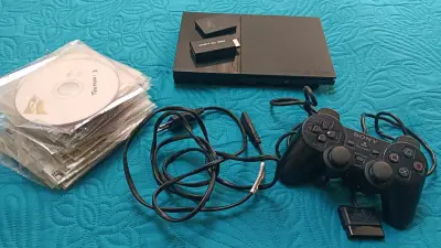 PlayStation 2 Slim + control original + juegos - miniatura 3