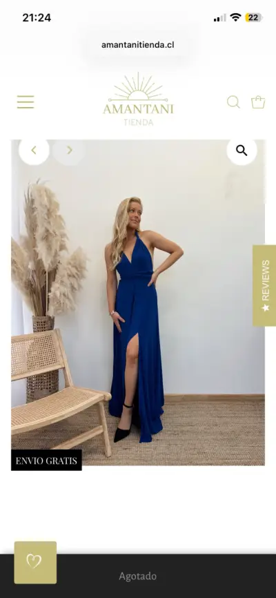 Vestido azul multiforma - miniatura 1
