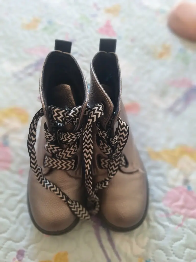 Botines grises Colloky de niña con cordones - 3