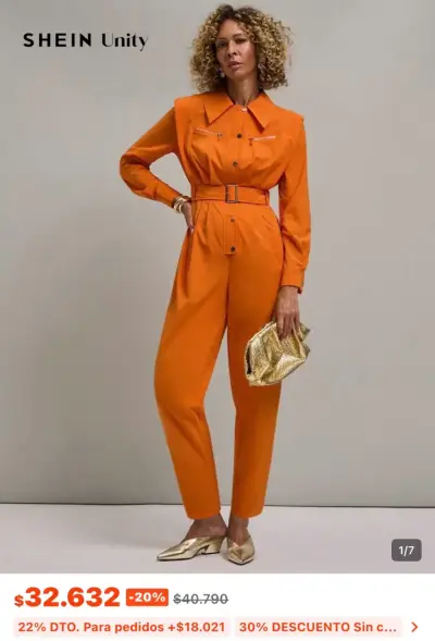 Enterito naranja mujer - miniatura 1