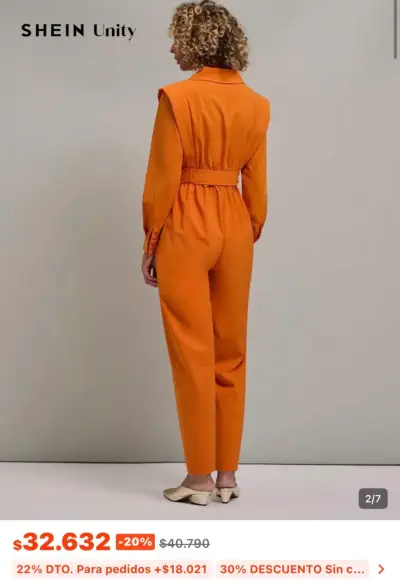 Enterito naranja mujer - miniatura 3