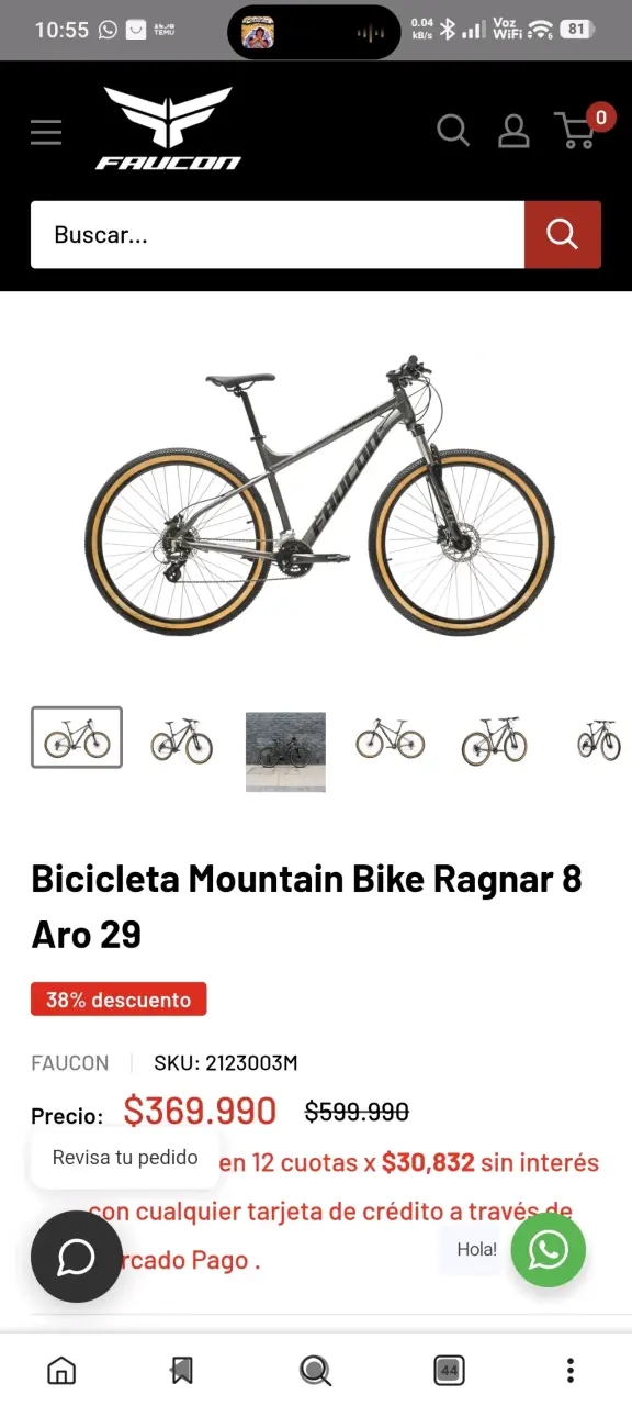 Bicicleta Faucon Ragnar 8 MTB - 6
