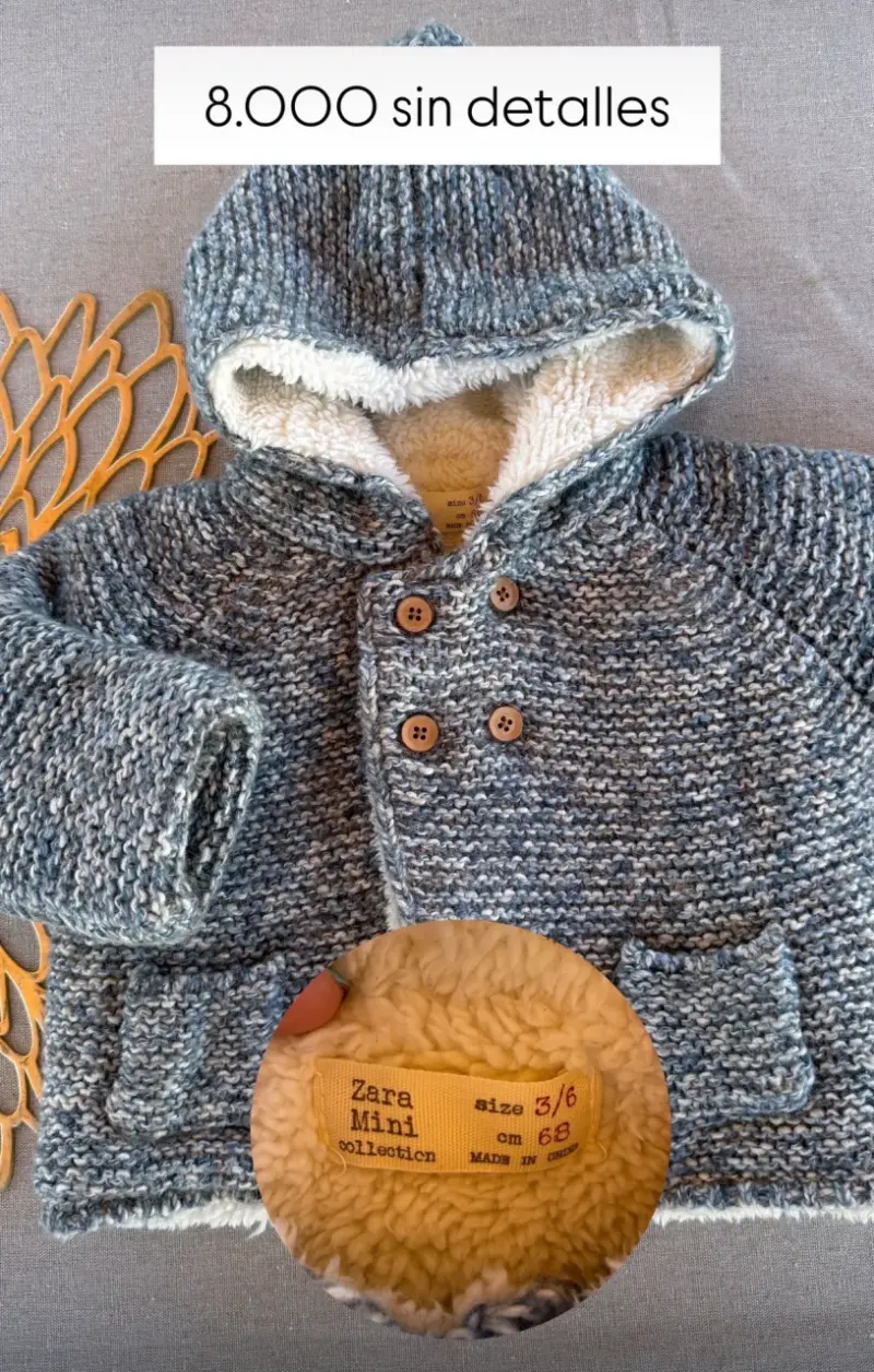Abrigo gris Zara Mini