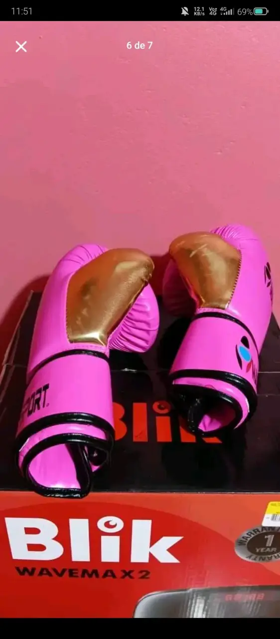 Guantes de boxeo rosa dorado - 1