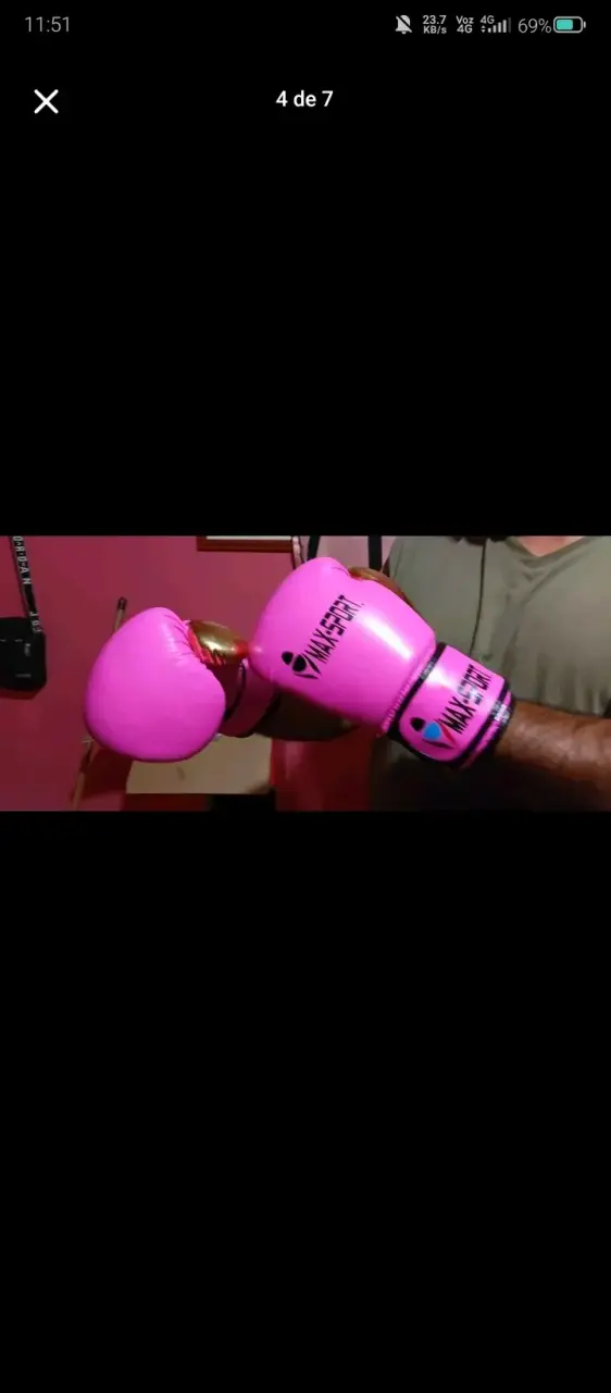 Guantes de boxeo rosa dorado - 4