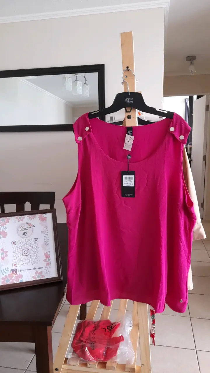 Blusa fucsia sin mangas Lorenzodipontti