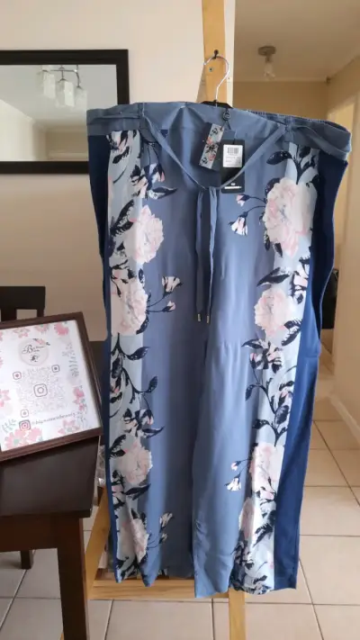 Pantalón floral azul - miniatura 2