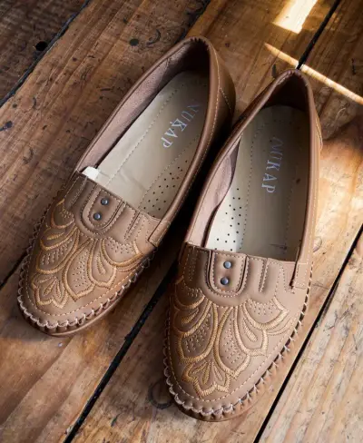 Mocasines de cuero marrón - miniatura 1