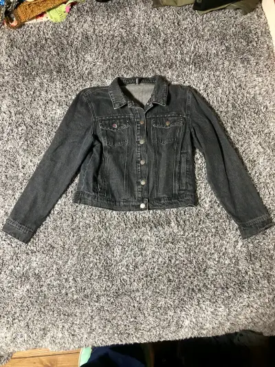 Chaqueta de mezclilla negra - miniatura 1