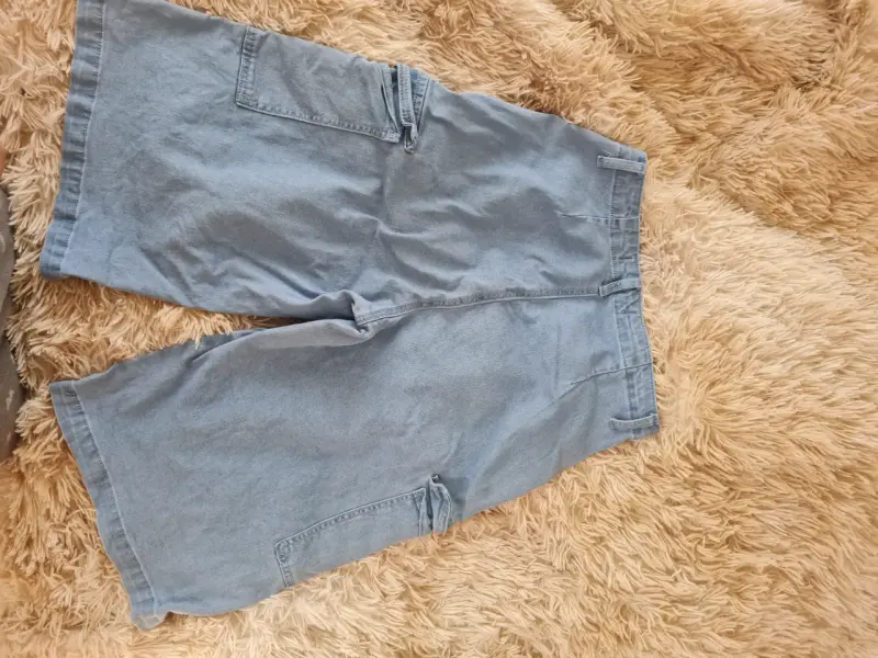 Bermudas de mezclilla azul claro - 2