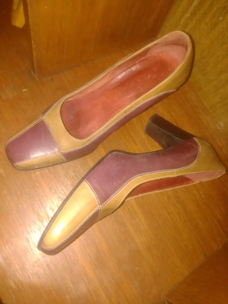 Zapatos de tacón bicolor vintage - 1