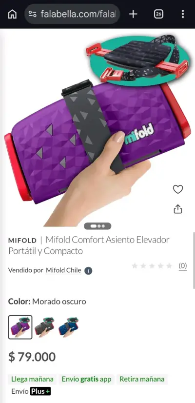 Asiento elevador para niño portátil - miniatura 5