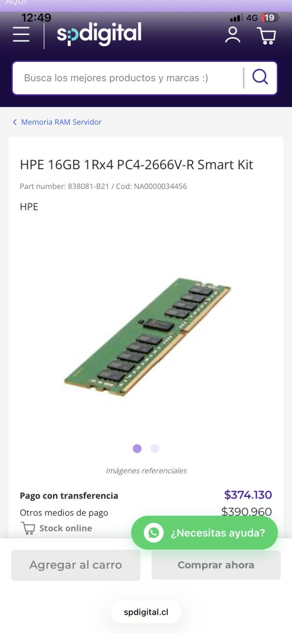 Memoria RAM HYNIX 16GB DDR4 - 2