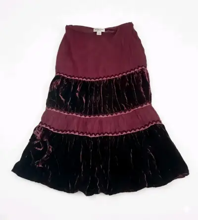 Falda de terciopelo morada - miniatura 1
