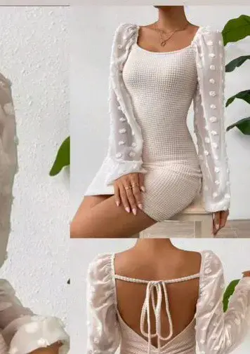 Vestido blanco de malla