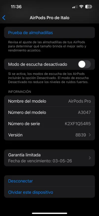 AirPods Pro 2 USB-C Originales Apple — Impecables - miniatura 4