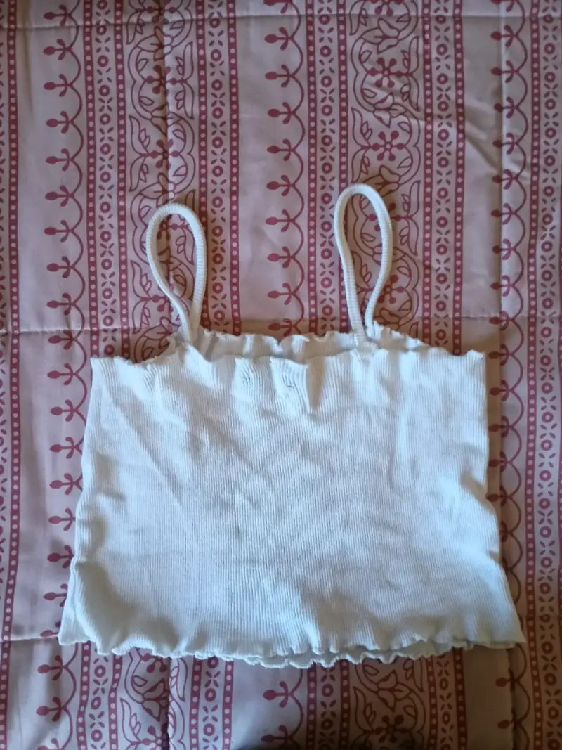 Polera blanca sin mangas - 2
