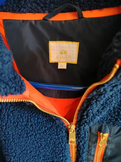 Chaqueta polar azul con bolsillo - miniatura 2