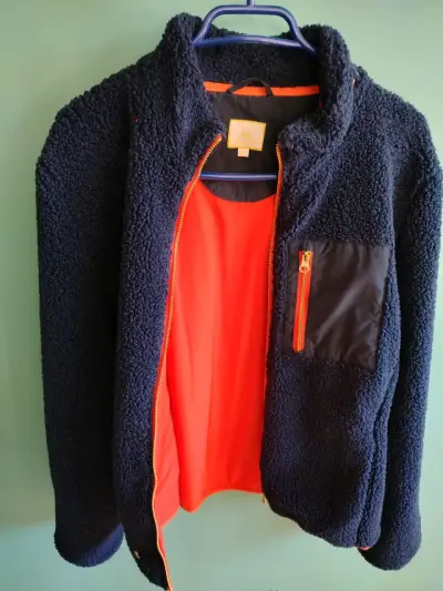 Chaqueta polar azul con bolsillo - miniatura 3