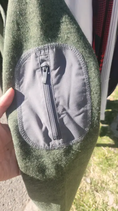 Chaqueta verde con cremallera - miniatura 4