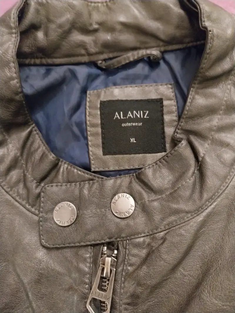 Chaqueta de eco cuero gris - 2