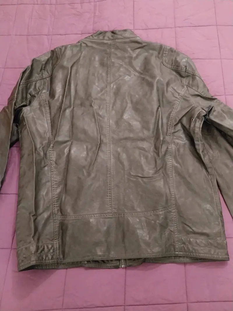 Chaqueta de eco cuero gris - 3