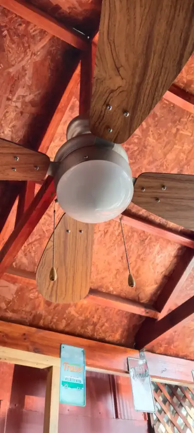 Ventilador de techo madera ligera - miniatura 1