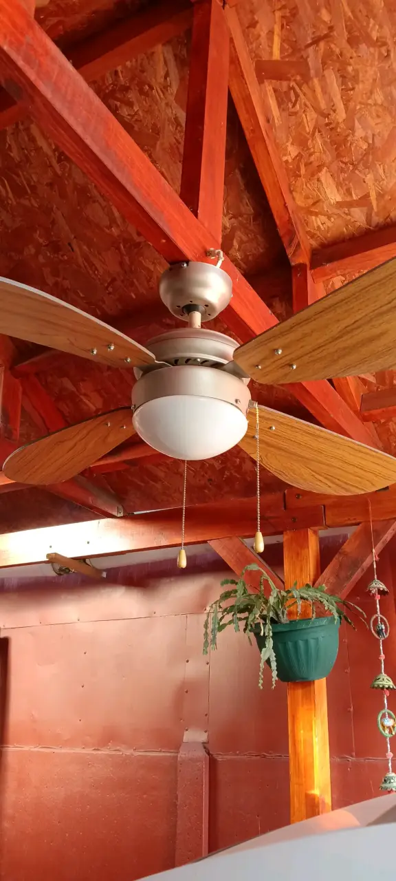 Ventilador de techo madera ligera - 2