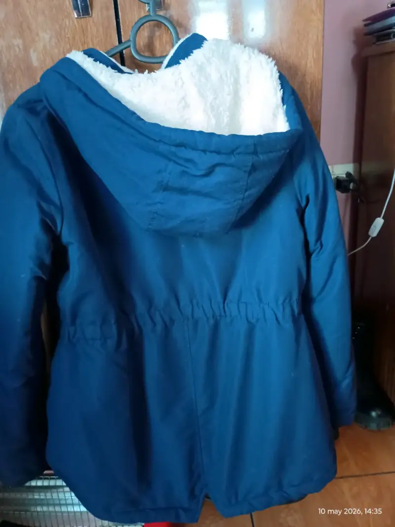Chaqueta azul con forro de lana - 3