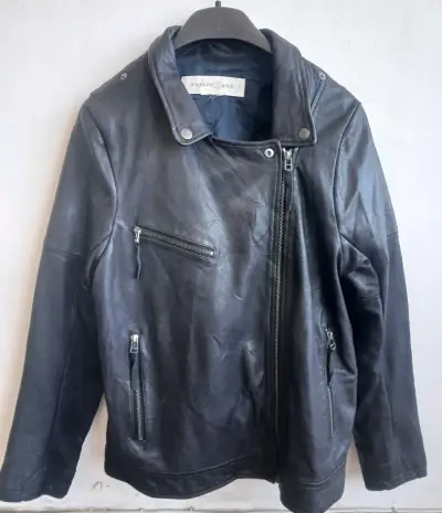 Chaqueta cuero negra Treasure & Bond - miniatura 1