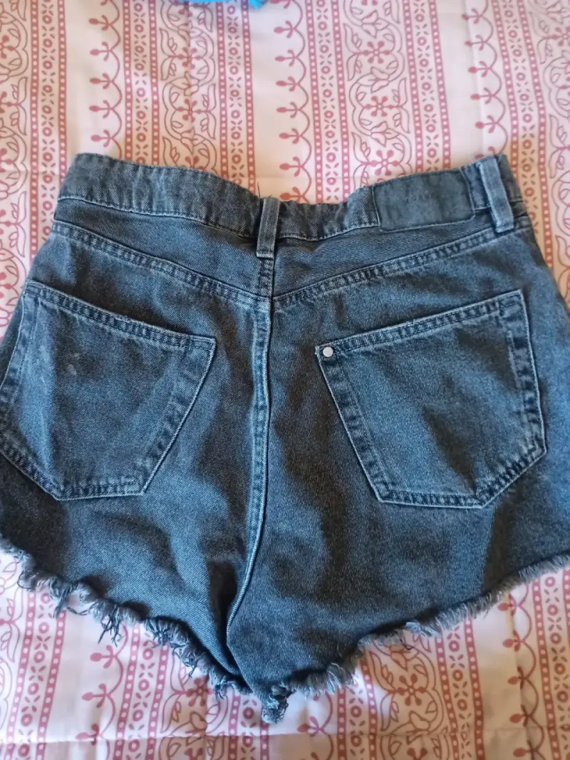 Shorts de mezclilla negros - 2