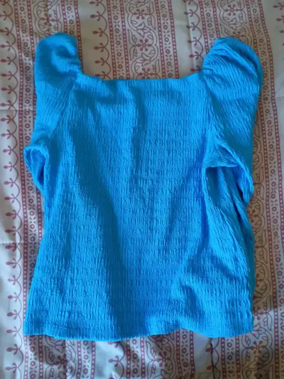 Polera celeste de manga larga - miniatura 2