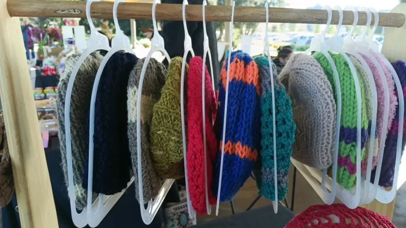 Gorros tejidos de colores