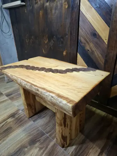 Mesa de madera artesanal - miniatura 4