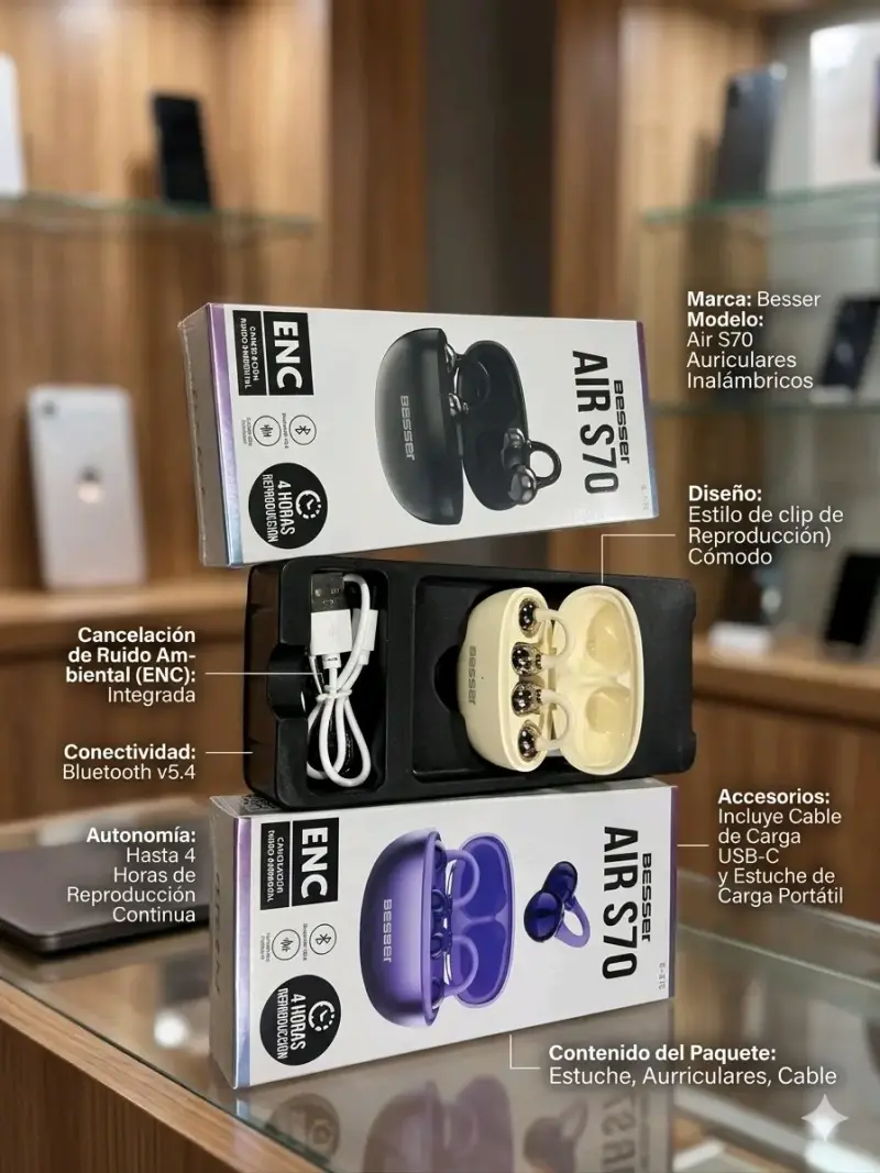Auriculares Inalámbricos Besser Air S70 - 5