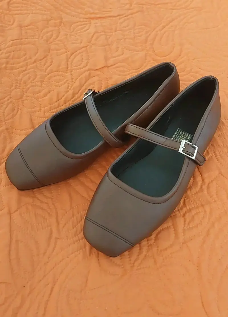 Zapatos planos marrones