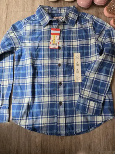 Camisa a cuadros azul nueva - miniatura 1