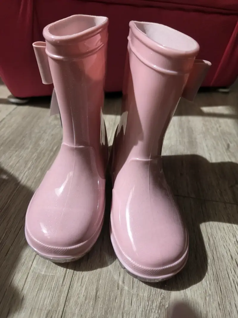 Botas de goma rosadas para niña - 4