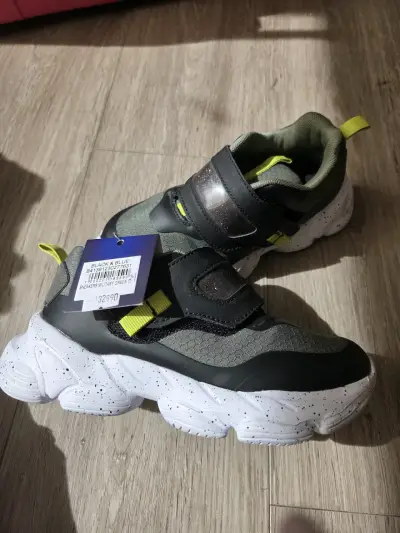 Zapatillas deportivas niño verde y negro - miniatura 4