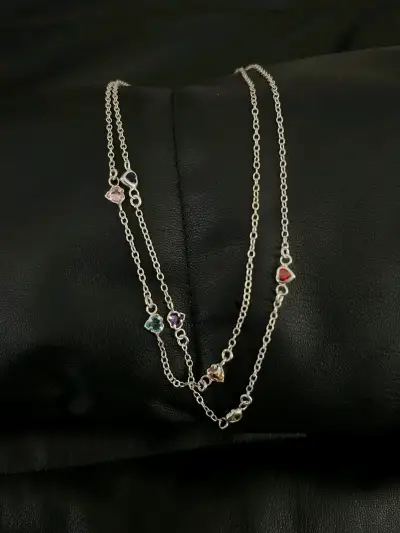 Collar de plata italiana con dijes - miniatura 5