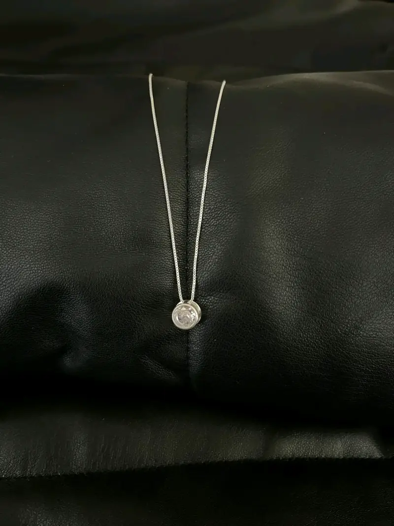 Collar de plata italiana con dijes - 6